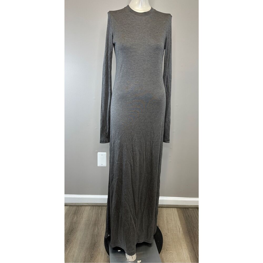 NWT Toteme Crew Neck Long Sleeve Pullover Jersey Maxi Dress Gray Melange XS $520 - Picture 5 of 11